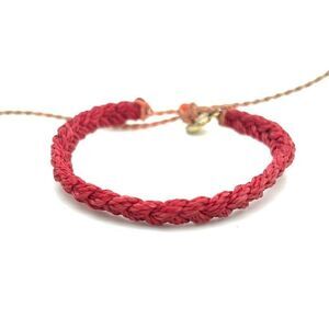 Pura Vida Dark Pink Braided Bracelet